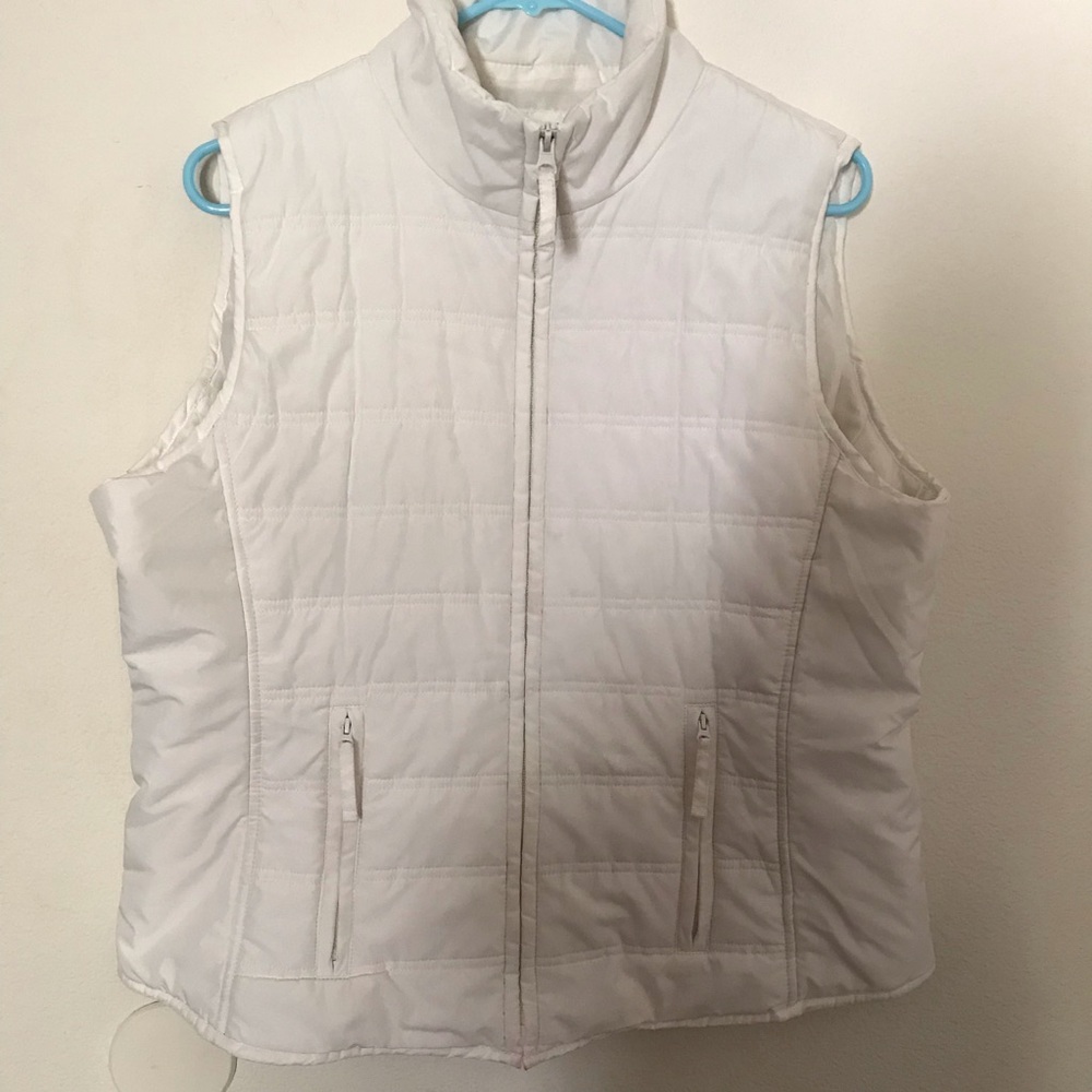 White Quilted Vest